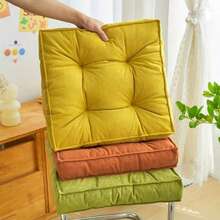 1 件实心椅垫方形垫软垫办公室家居或车内花园阳光休闲座垫办公椅椅枕靠垫办公椅游戏椅 - 彩色 - 查看 2