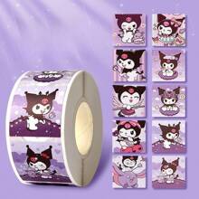 Sanrio Stickers Hello Kitty My Melody Cinnamoroll Kuromi 500pcs Cartoon Cute Decoration Children's Stickers Handbook Reward Gift Seal Girl Stickers Long Roll Holiday Gift
