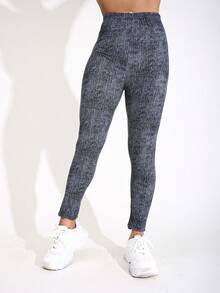 1 Pack Women's Casual High Elasticity Solid Color Leggings, Soft & Comfortable, Suitable For Home, Exercise, Shaping, Stretching, Lifting Buttocks, Outdoor Activities, Walking, Shopping, Fitness, Running, Work Commute, Street Events, Parties, Autumn/Winter - Multicolor - View 4