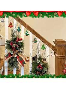 12pcs Unfinished Wooden Christmas Tree Ornaments, DIY Painting Craft Kit (Includes 10 Wood Slices, 1 Pack Of Colored Pens, 1 Bundle Of Jute Rope), Creative Hand-Painted Home Decor, Suitable For Halloween, Christmas, DIY Wood Painting, Wood Slices, Hotels, Restaurants, Family Gatherings, Holidays And Year-Round Decoration, Birthday Party Gifts