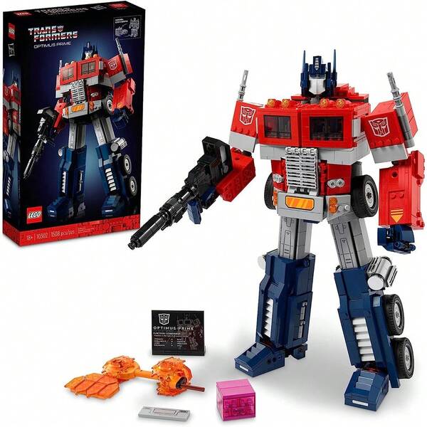LEGO Icons  10302 Transformers Figure Set, Collectible Transforming 2-In-1 Robot And Truck Model Building Kit For Adults, Perfect For Display Or Play