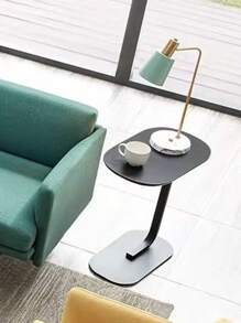 1 Piece Of Family Office Desk, Living Room C-Shaped Sofa Side Table - Modern And Durable Wood And Iron Structure, Sturdy Black Frame - Perfect Choice For Living Room And Bedroom Decoration, Compact Design Suitable For RVs And Families, Easy To Carry, Sofa Side Table