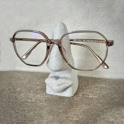 1 pièce Support de lunettes en forme de statue - Support de lunettes en faux marbre, présentoir et rangement créatif pour lunettes, convient pour la décoration de la maison et du bureau, lunettes de bureau, décoration de fête, Noël, Halloween, cadeau du Nouvel An