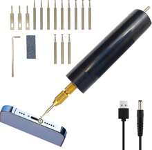 Damaged Screw Removal For Cell Phone, Broken Screw Extractor Kit For Iphone, Iphone Repair Tool, Electric Screw Cutter For Small Screw,4 Size Heads, USB 5V Power Supply, Screw Extractor For Laptop/Pad,9600562 - màu nâu - Xem 1