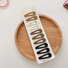 10 chiếc (Ngẫu nhiên) Kẹp tóc vuông mờ đơn giản hình giọt nước dành cho nữ, đa năng dùng hàng ngày, đi học, phụ kiện tóc, kẹp tóc, phụ kiện đội đầu, phụ kiện tóc cho nữ, ghim cài tóc - Nhiều màu - Xem 4