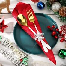 6/8/10pcs Set Elegant Gold & Silver Snowflake Napkin Rings With Sparkling Rhinestones - Durable Cast Iron Polished, Multipurpose Holiday & Everyday Table Decor For Christmas, Wedding, Birthday, Thanksgiving, Halloween, Father's Day, Mother's Day, Exquisite Craftsmanship, Party Decorations, Special Occasion Tableware