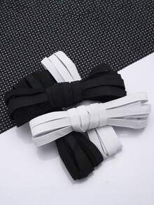 10 metros Banda elástica plana blanca/negra, tela de goma para vestido de novia, accesorios de costura elásticos, banda elástica de látex de alta elasticidad, banda elástica de goma DIY para costura, banda de costura de alta elasticidad, cuerda elástica de costura para tela de costura DIY, cinta adhesiva elástica de poliéster, adecuada para costura DIY, manualidades, accesorios para el cabello y vestidos de novia, accesorios, banda elástica plana ancha, banda para prendas. - Multicolor - Ver 6