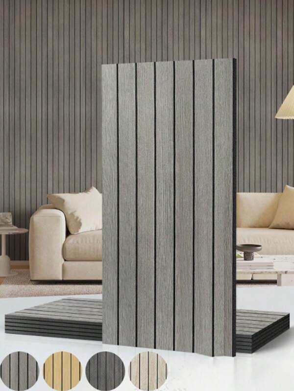 6PCS 3D Wood Slat Wall Panels Peel And Stick, Faux Wooden Wallpaper, Self Adhesive PVC Wood Panel Removable Waterproof Covering For Interior Wall Decor Living Room Wall Paper Wall Stickers Room Decor