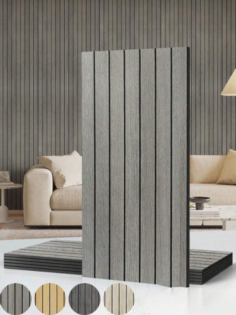 6 件 3D 木板墙板撕下粘贴，仿木壁纸，自粘 PVC 木板可拆卸防水覆盖物，用于室内墙面装饰客厅墙纸墙贴房间装饰 - 彩色 - 查看 1