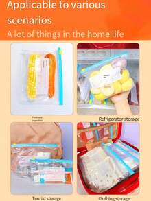 30PCS/10pcs拉链保鲜袋（拉链颜色随机） 食品密封袋 蔬菜肉类保鲜袋 衣柜收纳袋 餐桌保鲜罩 厨房收纳整理 冰箱配件 厨房小工具 万圣节 圣诞节 母亲节 送给妈妈的礼物 万圣节礼物 - 彩色 - 查看 7