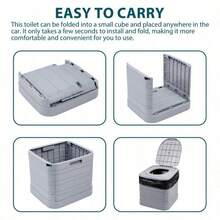 24L PORTABLE FOLDING CAMPING TOILET COMPACT POTTY LOO CARAVAN PICNIC FISHING - Default - View 9