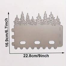 1pc Christmas Deer & Tree Metal Cutting Die - Silvery Scrapbooking Stencil For DIY Albums, Paper Cards & Embossing Crafts - Silver - View 5