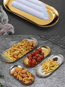 Mini Serving Dishes, Towel Plates, Snack Organizers – Perfect For Home Decor, Wedding Gifts, Party Serving, Sushi Display, Daily Storage – Ideal For Office Lunches, Picnics, Apartment Essentials, Customizable Jewelry & Decorative Tray Set For Multipurpose Use – Elegant Gold/Silver