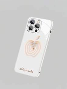 1 ốp lưng điện thoại bằng kính cường lực độ phân giải cao, in tên theo yêu cầu, họa tiết Apple, thời trang, nhiều màu sắc, vui nhộn, tối giản, ốp lưng đồng bộ, tùy chỉnh Kawaii, cá nhân hóa, độc đáo, quà tặng tùy chỉnh lý tưởng cho bạn trai, bạn gái, gia đình, bạn bè, ông bà, các cặp đôi, người yêu thú cưng, kỷ niệm, phiên bản quốc tế, không phải phiên bản nội địa. - trắng - Xem 5