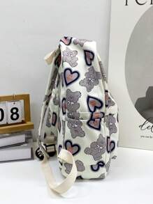 1pc Women's Classic Backpack, Large Capacity, Fashion Solid Color, Suitable For School, Commuting, Multi-Pocket