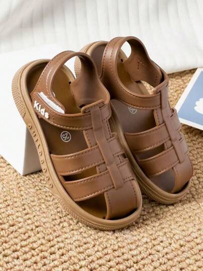 Spring/Summer New Kids Sandals - Minimalist Fashion Soft Bottom Closed-Toe Children Shoes, Suitable For Indoor/Outdoor Walking, Beach, Vacation Wear