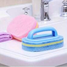 Magic Sponge For Easy Cleaning - Non-Electric Multi-Surface Cleaner With Ergonomic Handle, Durable PP Material For Kitchen And Bathroom - Safe Cleaning Tool For Glass, Walls, Ceramics, Pink Essential Cleaning Supplies - 粉色 - 查看 4