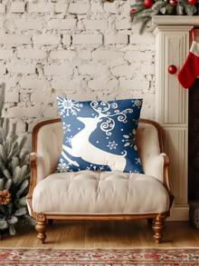 4 Stück Weihnachts-Bestseller Samt Soft Touch, modischer Stil Weihnachtsmann, Weihnachtszahlen, Rentier, Schneemann, Schneeflocke, Weihnachtsdekoration, Weihnachtsgeschenk, Weihnachtsdeko, hypoallergenes Polyestermaterial, verdeckter Reißverschluss, ohne Füllung, geeignet für Heimdekoration, Wohnzimmerdekoration, Kissenbezug, Sofakissenbezug, dekorative Sofaauflage, Heimdekoration, Polsterbezug, weiche Auflage.