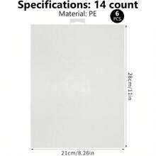 2 piezas/4 piezas/6 piezas Hojas de malla de plástico transparente de 14 ct para bordado y punto de cruz - Tela de artesanía con patrón de cuadrícula de 27,94x20,98 cm para manualidades DIY, tejido, bolsas y suministros de punto de cruz | Patrón de cuadrícula uniforme | Material de artesanía transparente | Libertad de diseño y corte - Blanco transparente - Ver 12