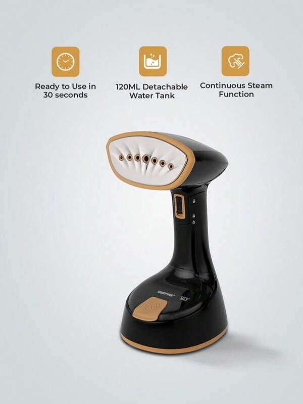 1pc High Power Portable Garment Steamer, Fast 20S Mist, Large Water Tank, Stainless Steel Steam Panel, Quick For All Fabrics, Home & Travel Use,