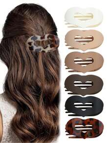 1pc Flat Round Hair Clip With Strong Alligator Grip, Comfortable Curved Design Claw Clips Hair Claws Hair Barrettes