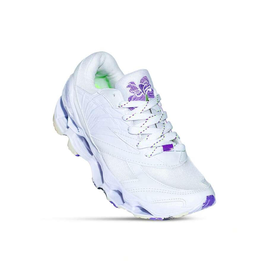 Lotus Flower Sneakers White Cream 's Women's Casual Gym - HOA SEN TRẮNG - Xem 1