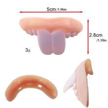 1pc Halloween Fake Teeth Toy, Rabbit Teeth Bunny Teeth, Funny Gag Plastic Soft Tooth Denture - Multicolor - View 3