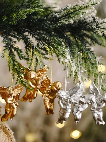 6 قطع زينة معلقة على شكل ملائكة عيد الميلاد شفافة، ديكورات شجرة عيد الميلاد، مناسبة لديكور شجرة عيد الميلاد، ديكورات حفلة العطلات، لوازم حفلة عيد الميلاد، ديكورات معلقة بموضوع عيد الميلاد، هدايا الحفلات، ديكورات حفلة عيد الميلاد، ديكور الغرفة، ديكور غرفة النوم، ديكورات رأس السنة، ديكورات عيد الميلاد، عيد سعيد، هدايا عيد الميلاد، ديكورات عيد الميلاد، لوازم حفلة الحدث، هدايا للأصدقاء والعائلة، ديكور المنزل الشتوي