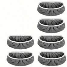 6 PCS Gery Reusable Mop Pads Refills Fit For - Washable Microfiber Wet And Dry Mop Pad Compatible With Sweeper Mops, Perfect For Surface And Hardwood Floor Cleaning(Mop Is NOT Included) ﻿