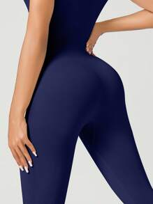 Women Workout Flare Jumpsuits ,High Stretch Athletic Jumpsuit, Gym Bodycon Scrunch Butt Yoga Rompers