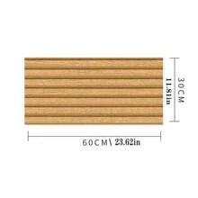 6 件 3D 木板墙板撕下粘贴，仿木壁纸，自粘 PVC 木板可拆卸防水覆盖物，用于室内墙面装饰客厅墙纸墙贴房间装饰 - 彩色 - 查看 3