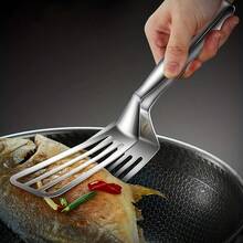 1pc Multi Functional Stainless Steel Buffet Clip For Frying Fish, Bread, Steak, Salad, And Desserts - A Kitchen Tool For Easy Preparation And Presentation Of Food, Family Dinner Supplies, Party Supplies