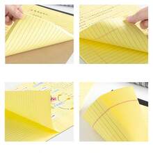 A5/A4 Horizontal Line Tearable Memo Planner, Yellow Warm Color Protects Eyes, Portable Notepad, Suitable For Students Back To School Season