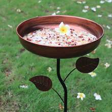 1 件复古户外喂鸟器/鸟浴盆，5 爪底座 - 适用于花园装饰、庭院、草坪、鸟类游乐池，非常适合吸引鸟类，是送给鸟类朋友和爱好者的最佳礼物 - 彩色 - 查看 12