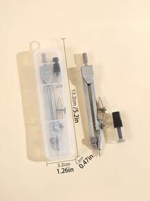 1pcMultifunctional Compass Pen Ruler Set Blue Geometry Tool For Drawing Measuring And School Supplies Design For Students And Professionals,Back To School Season, Gifts