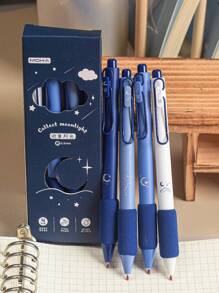 返校学生办公书写笔，新款按钮圆珠笔，0.5毫米黑色墨水，高品质中性笔