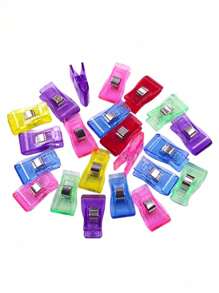 10/20 قطعة/مجموعة مشابك بلاستيكية ملونة عشوائية الحواف لتثبيت الأقمشة والخياطة والتصميم اليدوي، مشابك للتنجيد والتجليد والأعمال اليدوية