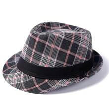 Sombrero de copa de estilo británico, sombrero de caballero nuevo europeo y americano, sombrilla para hombre, sombrero de Jazz, sombrero de fieltro para papá, sombrero de cubo, regalo NUGI - Rojo - Ver 3