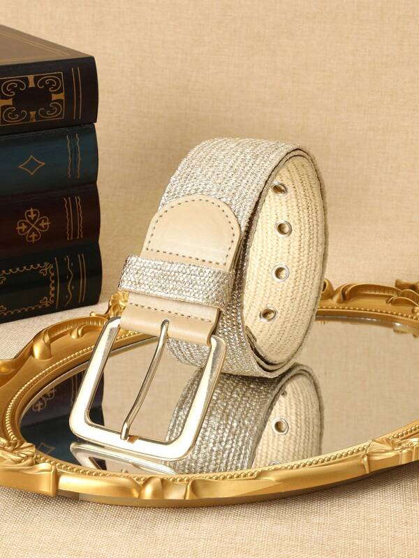 1 pieza Cinturón estilo bohemio dorado para mujer, hebilla de metal de moda para la cintura, adecuado para uso diario en otoño, Halloween