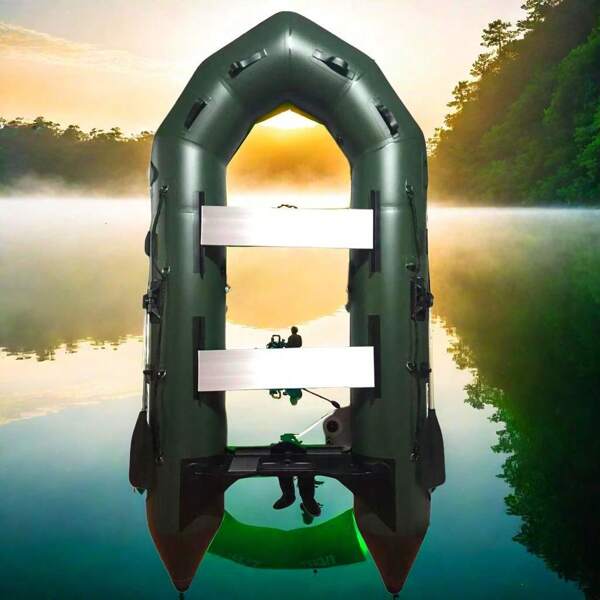 Premium Inflatable Dinghy Boat With Hard Air-Deck Floor For Fishing, Rescue, And Diving - Durable 3-Person Tender Pontoon Design