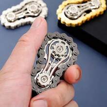1pc Finger Spinner Flywheel Mechanical Toy, Adult Stress Relief Gadget With Metal Gears & Flywheel, Precise Structure Rotating Toy, Top Choice For Relieving Stress & Anxiety, Gear Mechanical Linkage Finger Spinner, Portable Stress Relief Toy, Desktop Stress Relief Gadget - Multicolor - View 8