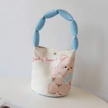 Women Top Handle Bags - Light Blue - View 6