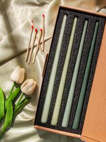4pcs/Gradient Color Candle Set For Wedding, Festival, Candlelight Dinner, Home Decoration ,Customized Candles Are The Best Gift For Mothers And Loved Ones,30.5cm Long Pole Candle,Room Decor,Gifts Birthday Graduation