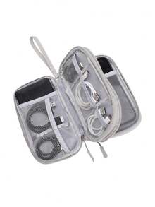 1pc Travel In Style With Our Waterproof Electronic Storage Bag - Perfect Storage For USB Sticks, Hard Drives, Headphones And More! Digital Accessory Storage Bag, Electronic Storage Travel Universal Cable Bag, Travel Organiser , Small Suitcase Accessories , Home Cruise Essentials Travel Bag, Mini Portable Travel Organiser , Portable Holiday Organiser.