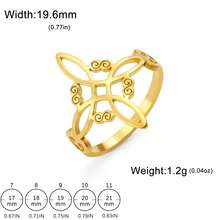 TEAMER 1pc Stainless Steel Witch Knot Ring, Minimalist & Fashionable Unisex Band Ring, Commemorative Gift For Friends - Fashion Series - View 15
