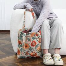 Women Shoulder Bags - 橘色花卉 - 查看 2