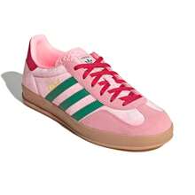 Adidas 阿迪达斯 Originals GAZELLE INDOOR 舒适百搭薄底耐穿低帮运动鞋，女款，粉绿色 - 粉綠色 - 查看 2