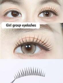 10 szt./zestaw jednoczęściowych sztucznych rzęs o naturalnym wyglądzie, odpowiednich do makijażu bez makijażu, lekkiego makijażu, do codziennych dojazdów do pracy, przezroczysta opaska, rzęsy na pasku Slouchy Girl, rzęsy, sztuczne rzęsy
