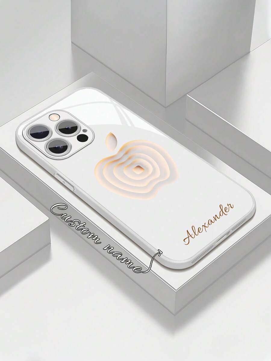 1 ốp lưng điện thoại bằng kính cường lực độ phân giải cao, in tên theo yêu cầu, họa tiết Apple, thời trang, nhiều màu sắc, vui nhộn, tối giản, ốp lưng đồng bộ, tùy chỉnh Kawaii, cá nhân hóa, độc đáo, quà tặng tùy chỉnh lý tưởng cho bạn trai, bạn gái, gia đình, bạn bè, ông bà, các cặp đôi, người yêu thú cưng, kỷ niệm, phiên bản quốc tế, không phải phiên bản nội địa. - trắng - Xem 1