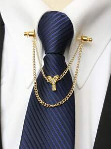 A-Z 26 Letter Collar Stays, Suit Collar Accessories, Formal Collar Stays, Collar Chain, Tie Chain, Men's Fashion Jewelry